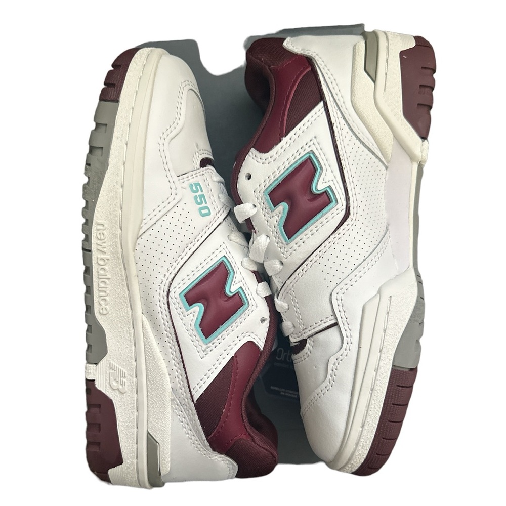 Size 5 - New Balance 550 Burgundy Turquoise